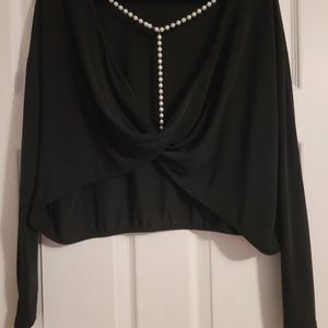 Fashion Nova sexy black blouse
